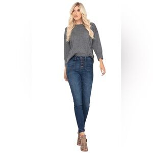 Judy Blue Skinny Mid Rise Denim Front Pockets Women’s Size 7/28 JB88134